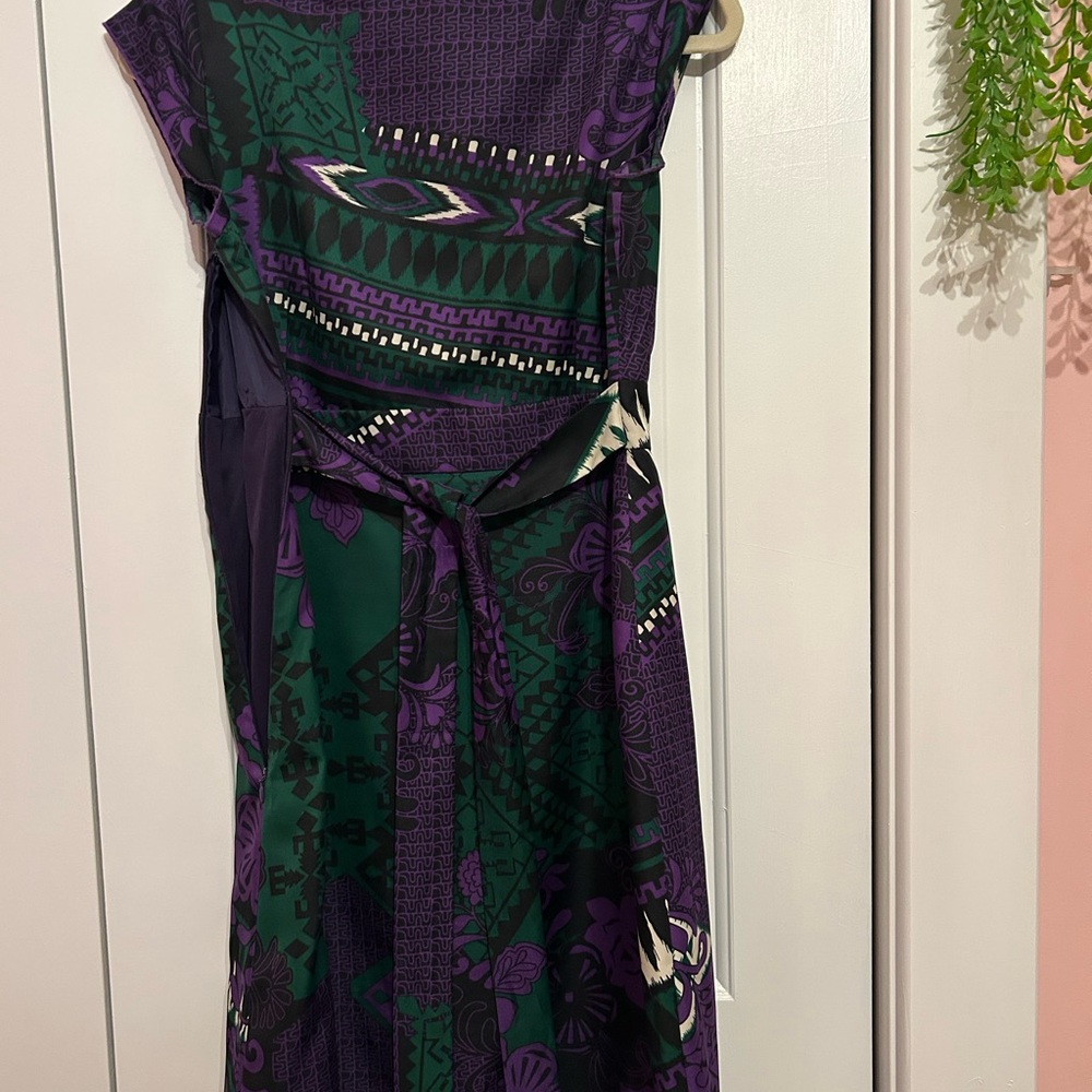 Esprit Elegant Purple and Green Dress